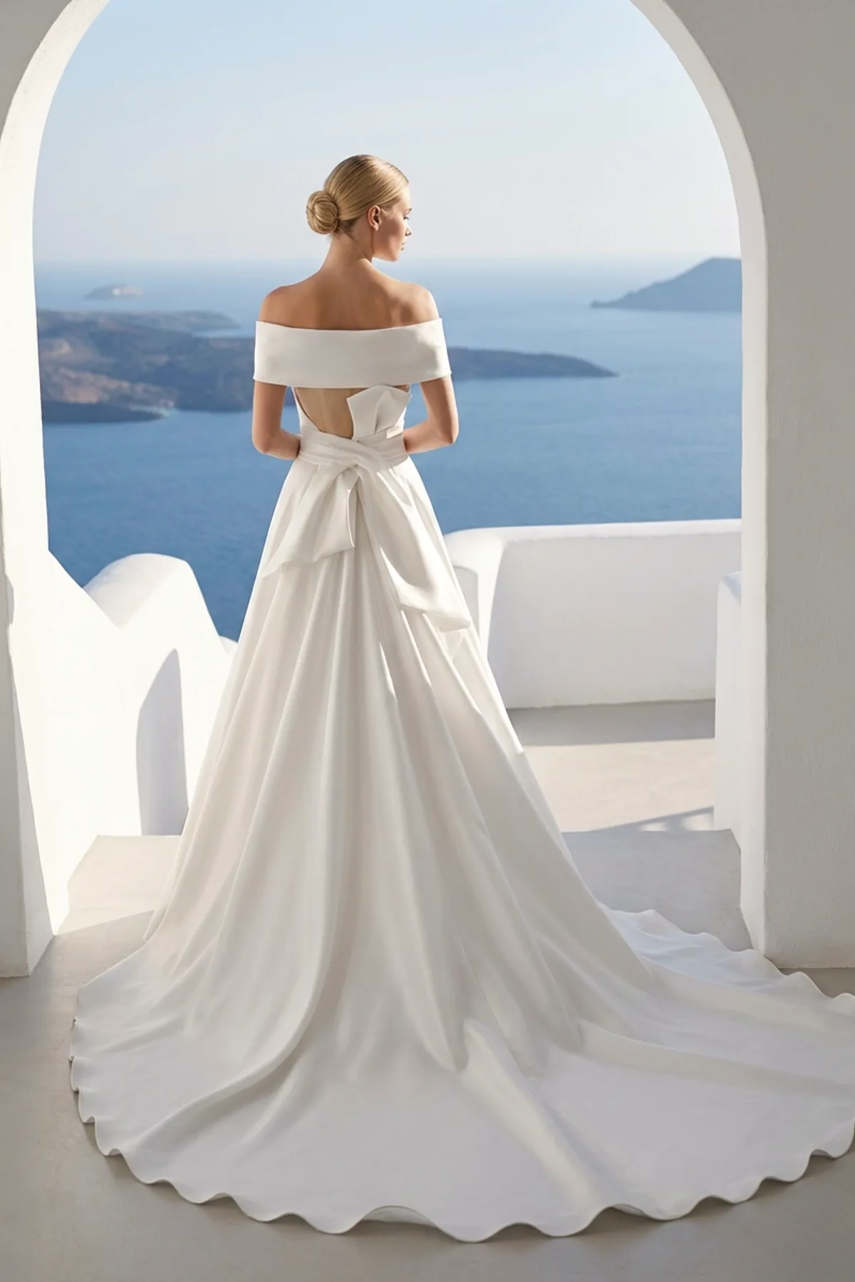 abito sposa Atelier Menì mikado schiena