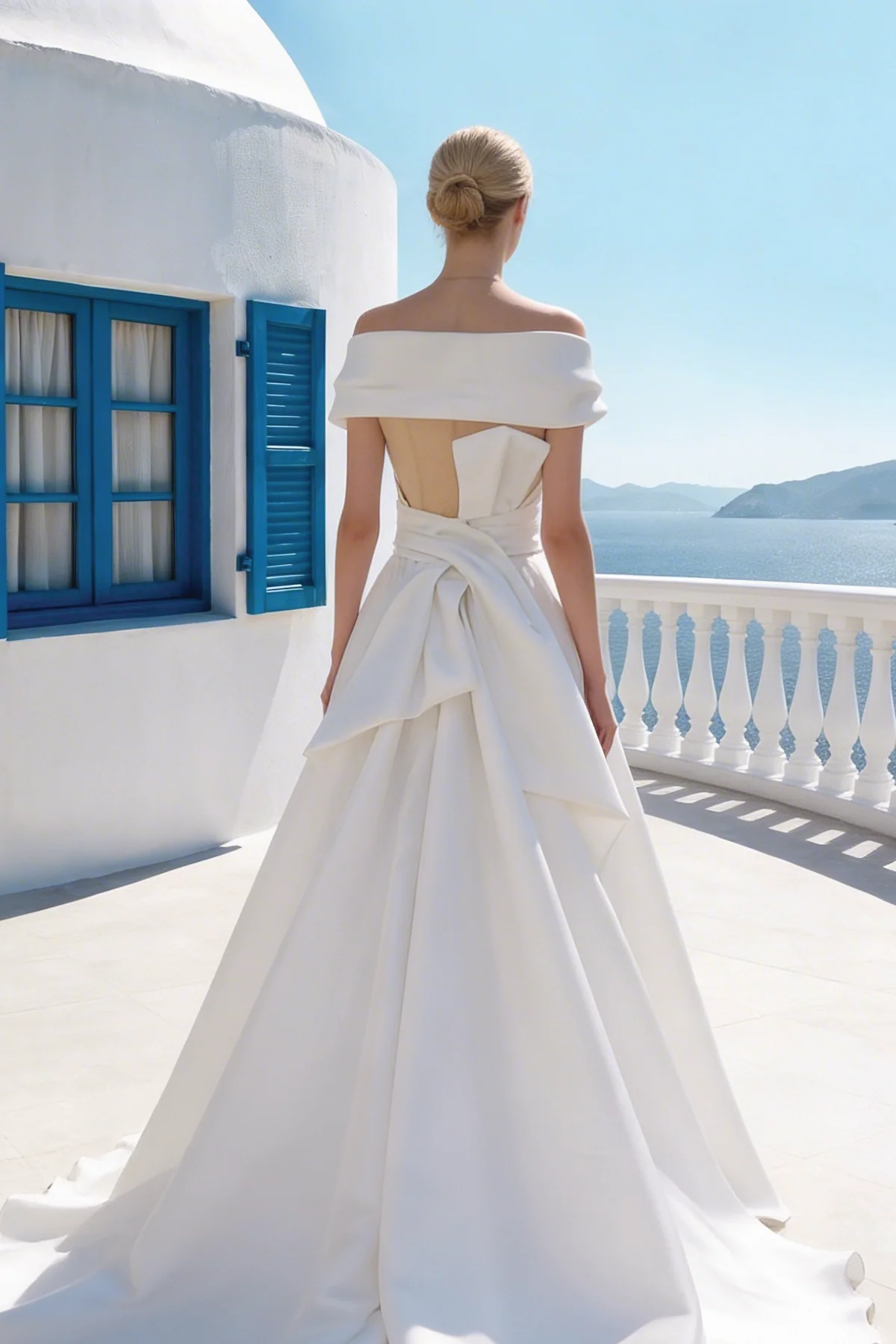 dettaglio abito sposa con fiocco sulla schiena Atelier menì