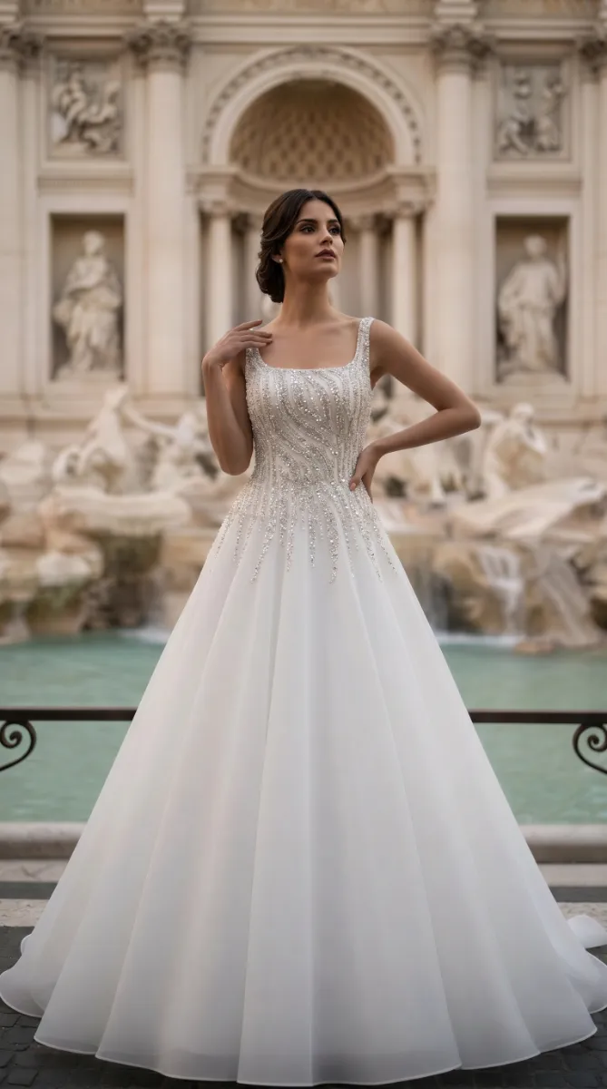 Abito sposa principessa Trevi Roma - Atelier Menì