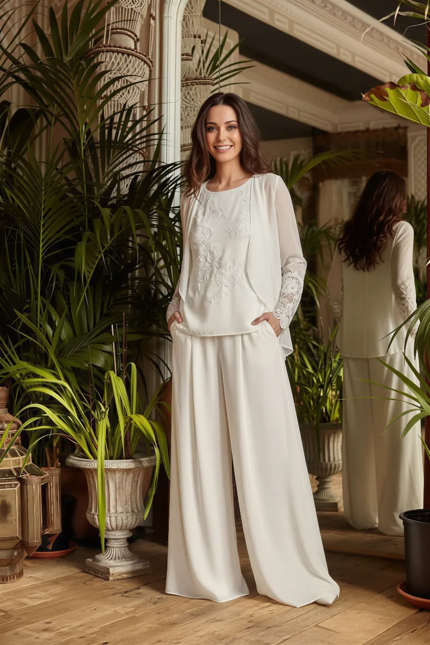Completo sposa giacca e pantalone trasformabile